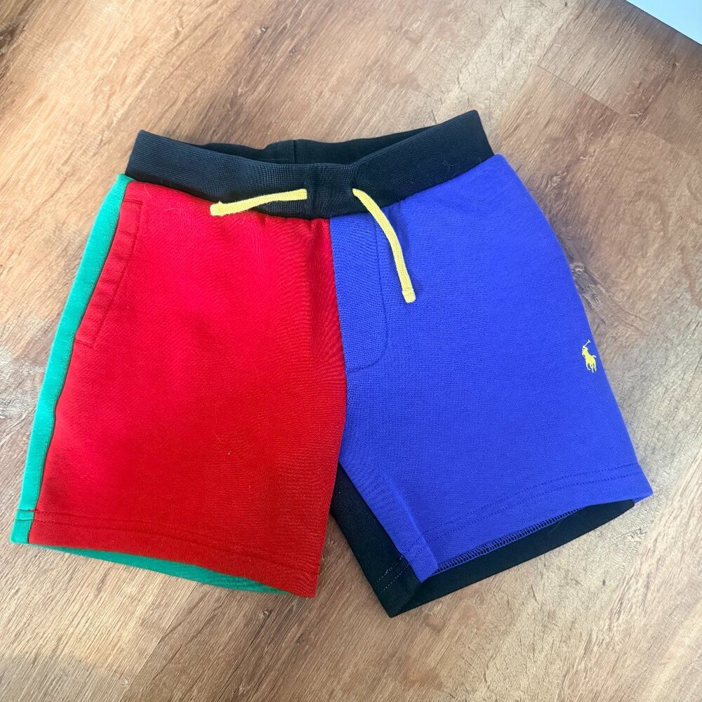 Boys Polo Ralph Lauren Color Block Sweat Shorts 4T